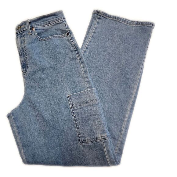 Levi Strauss Signature Heritage High Rise Loose Straight Light Blue Wash 6 - Picture 1 of 11